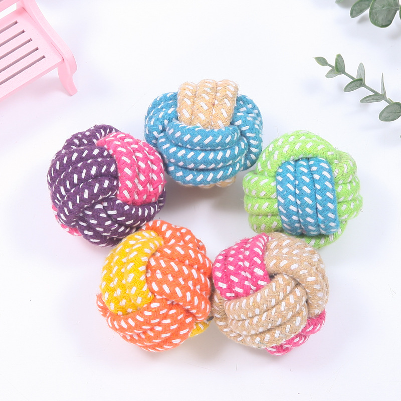 Pet Dental Chew Toy - Interactive Cotton Rope Mini Dog Toys