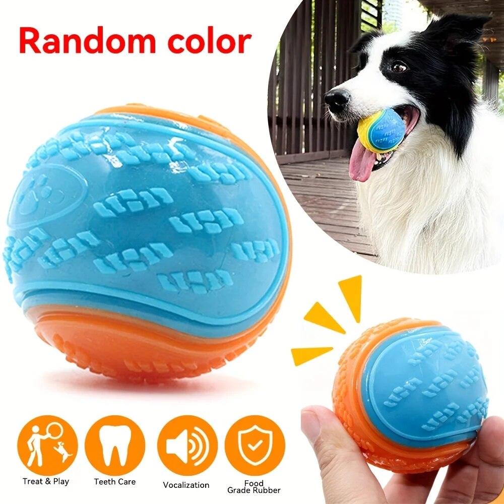 Pet Dental Chew Toy - 1pc Dog Toy Durable Crew Ball