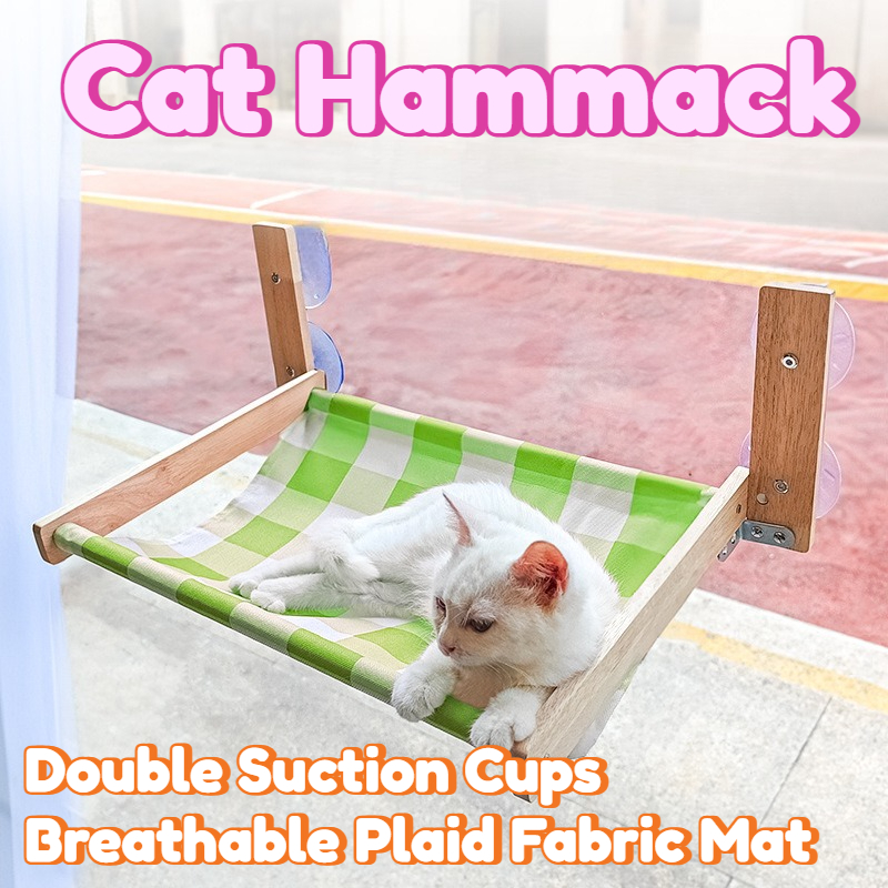 Cat Window Perch - Cat Hammock Window Perch Breathable Plaid