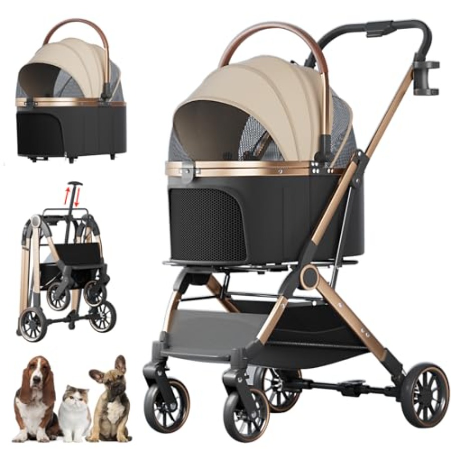 Pet Stroller Carrier - 4 Wheels Pet Stroller for Small