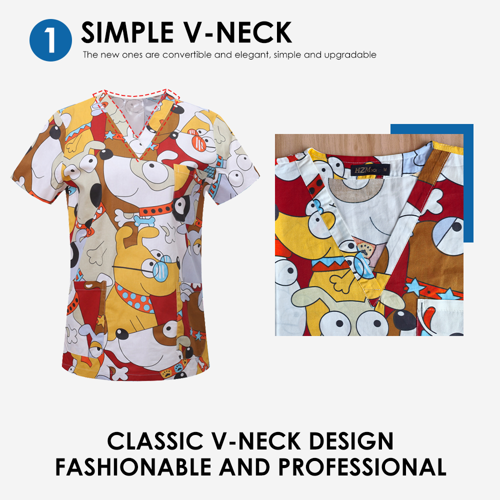 Flowers Scrubs Medical Uniform - огляд і ціна Pet Supplies Jersey