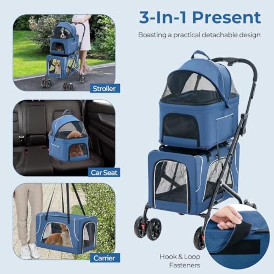 Double Dog Stroller for 2 Dogs - огляд і ціна Pet Stroller Carrier
