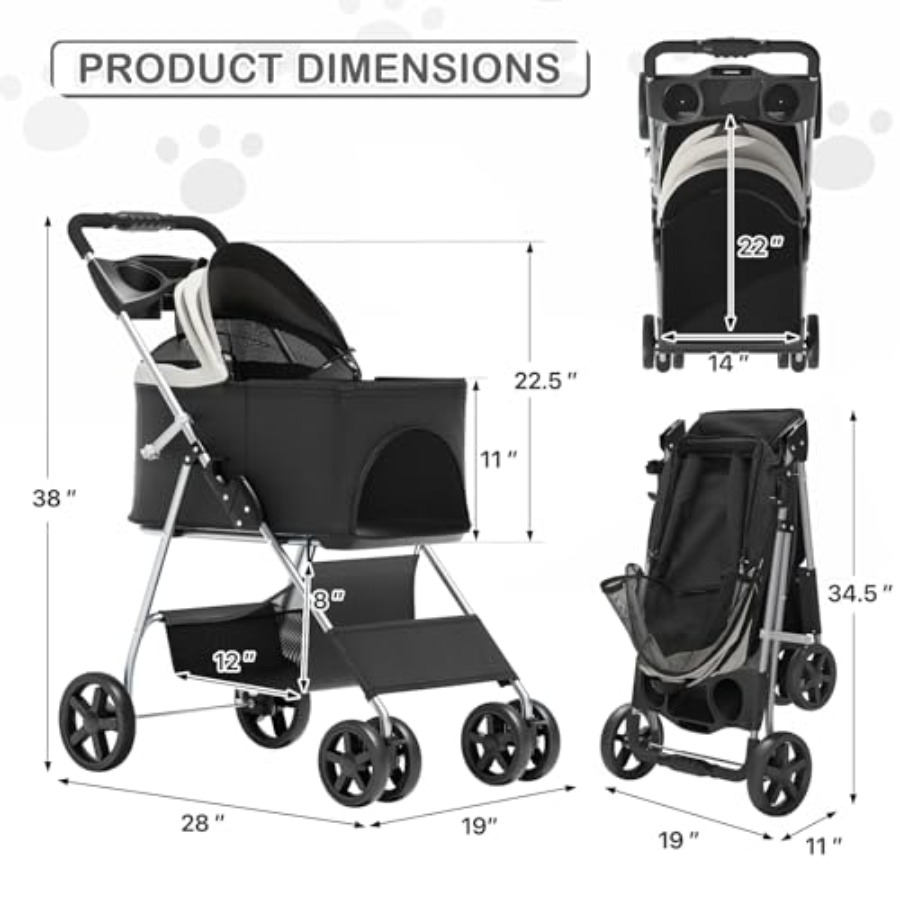 Pet stroller for small medium  - огляд і ціна Pet Stroller Carrier