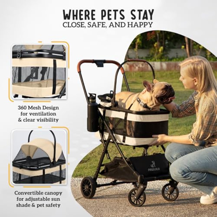 Pet Stroller with Detachable C - огляд і ціна Pet Stroller Carrier