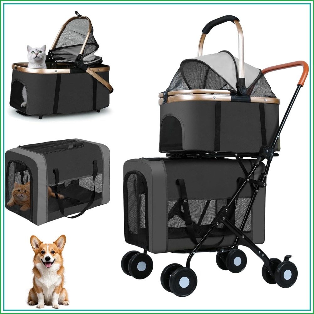 Double Pet Stroller for Dogs & - огляд і ціна Pet Stroller Carrier