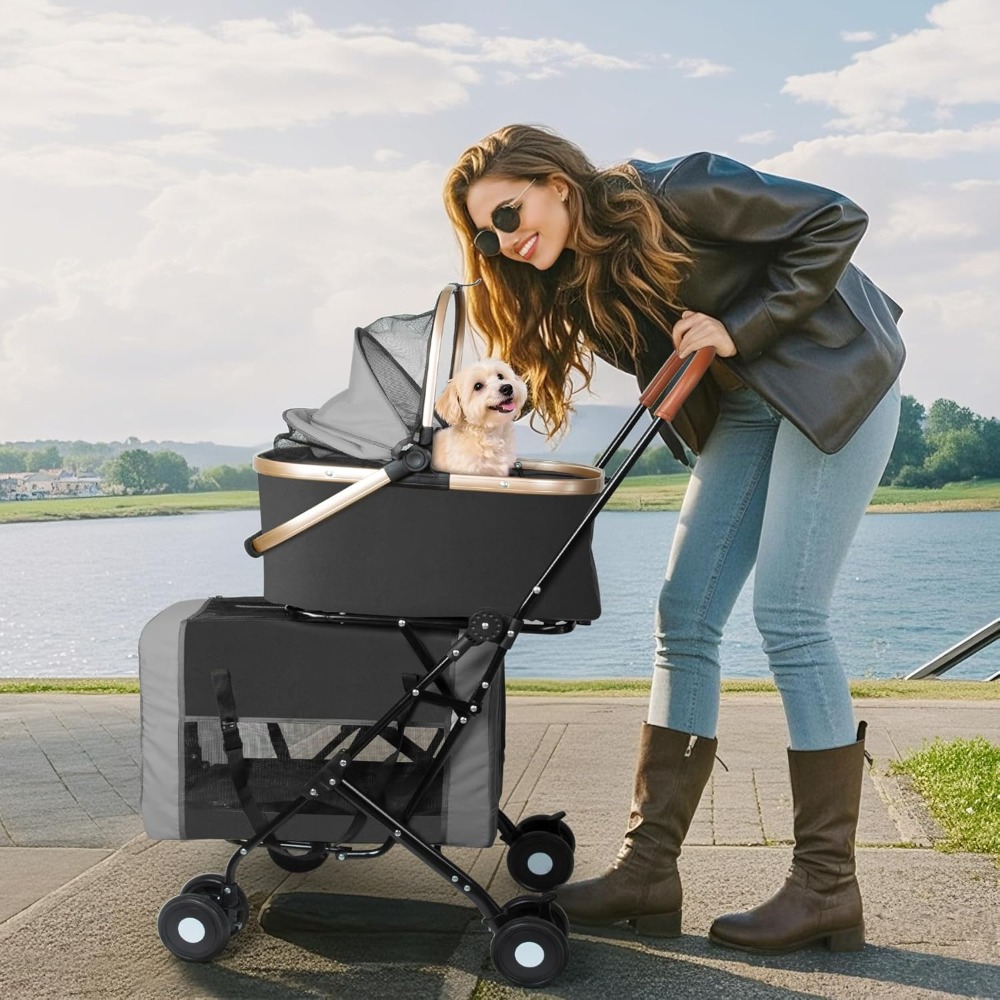Double Pet Stroller for Dogs & - огляд і ціна Pet Stroller Carrier