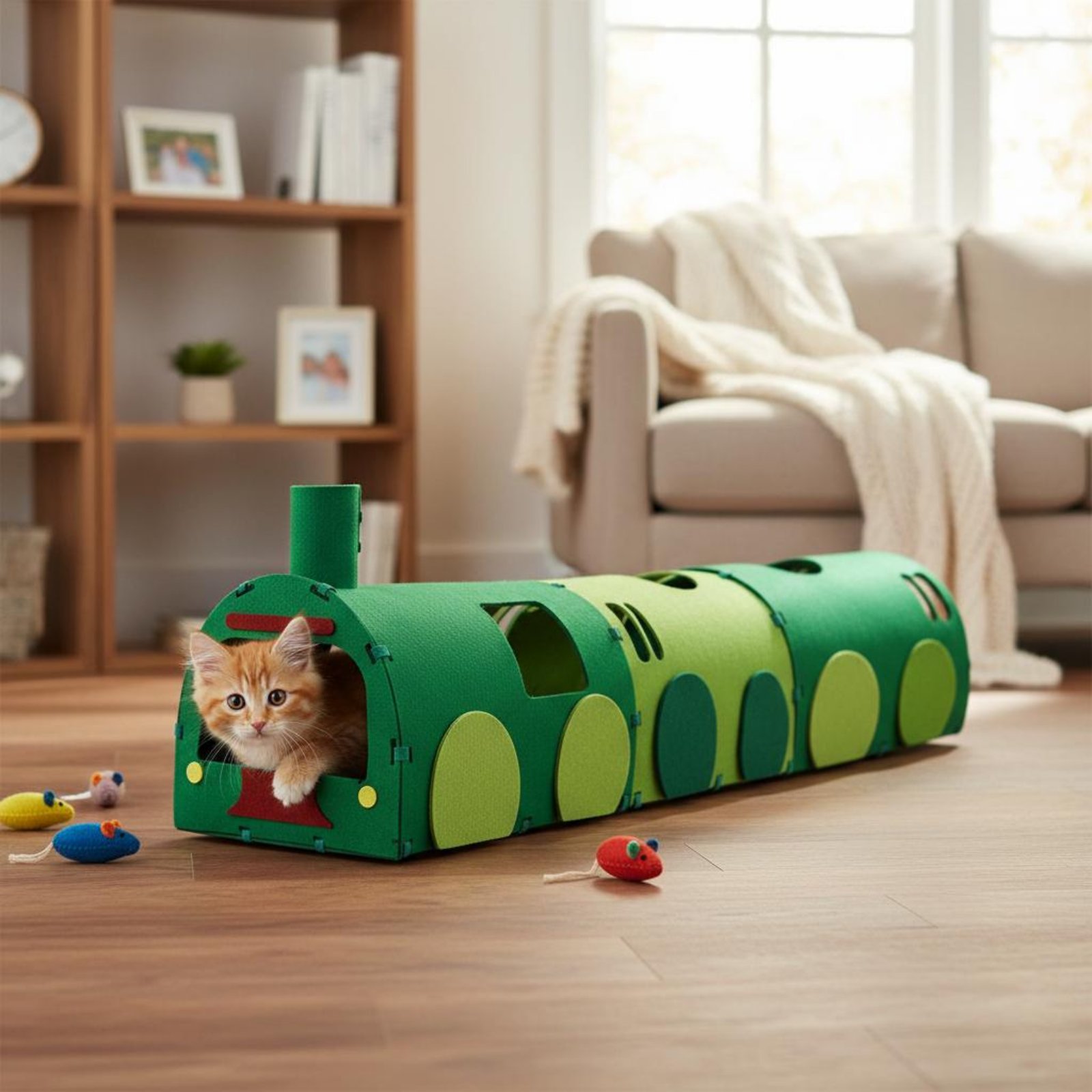 Train Shaped Cat Tunnel 2-in-1 - огляд і ціна Pet Supplies Young