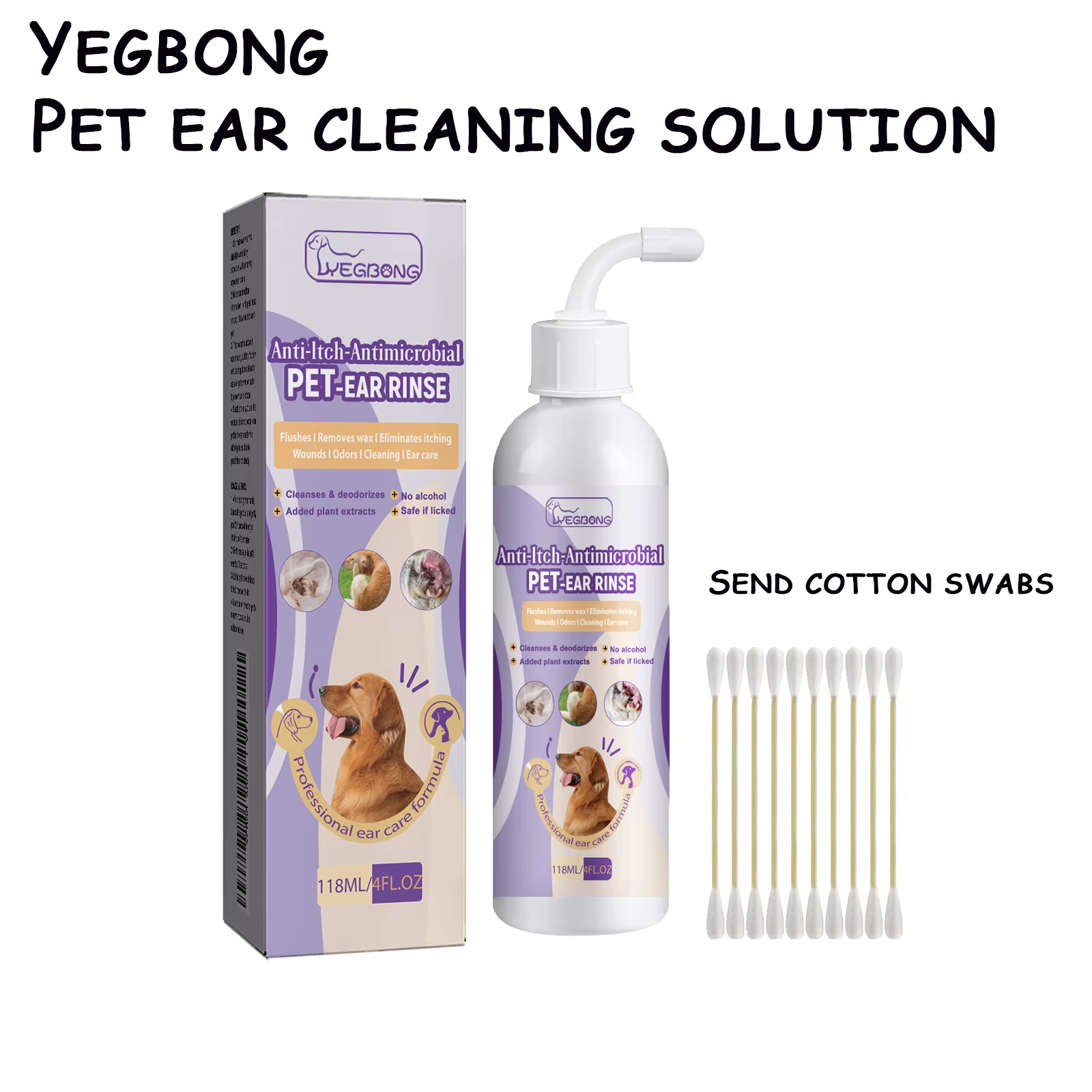 Yegbong-Pet Ear Cleaner for Ca - огляд і ціна Pet Ear Cleaner