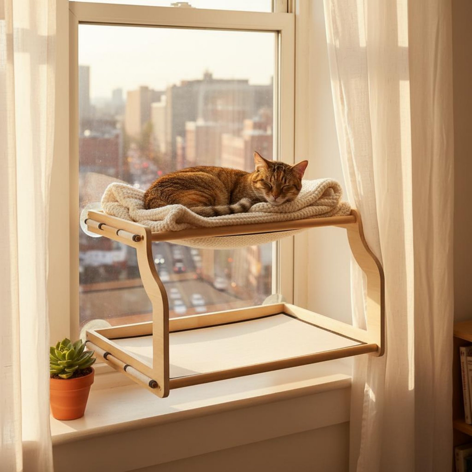 Window Mounted Cat Bed Easy-Mo - огляд і ціна Cat Window Perch