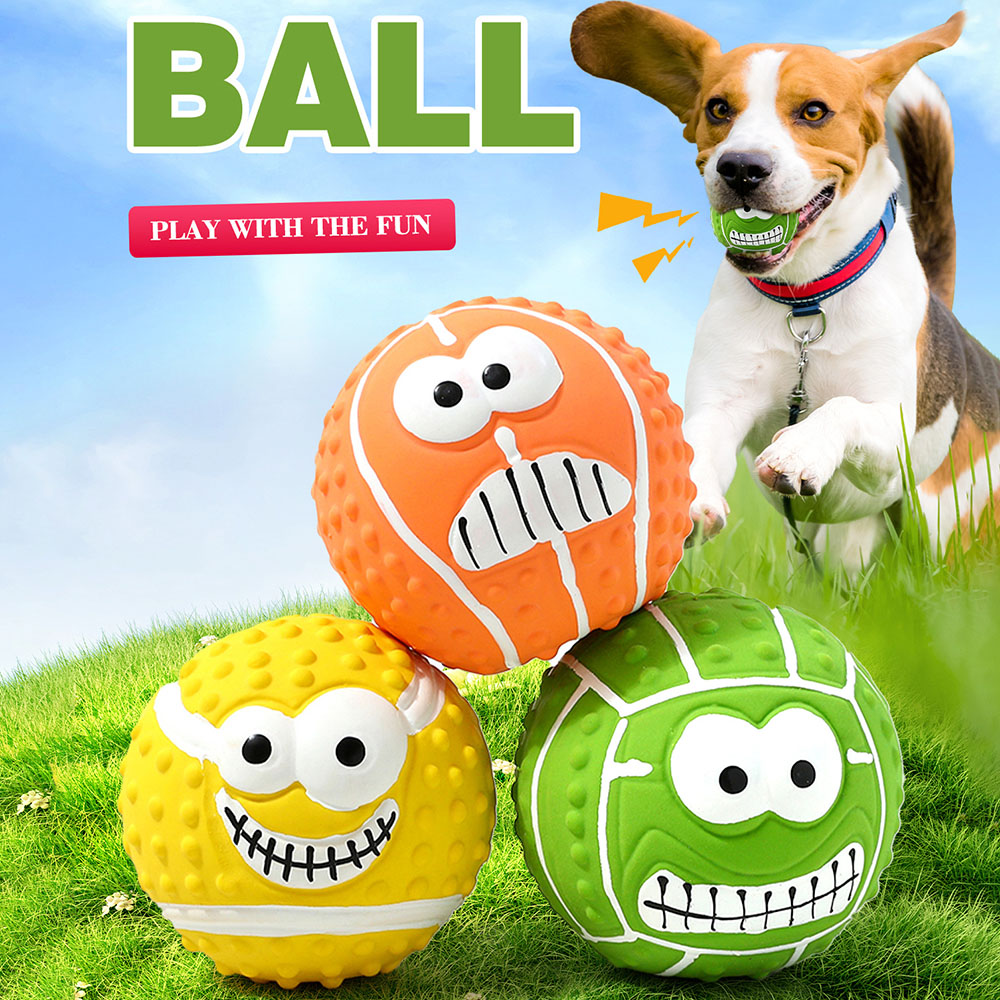 Smiley Face Latex Squeaky Toy  - огляд і ціна Pet Dental Chew Toy