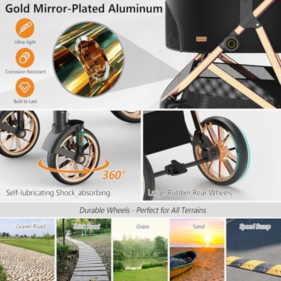 4 Wheels Pet Stroller for Smal - огляд і ціна Pet Stroller Carrier