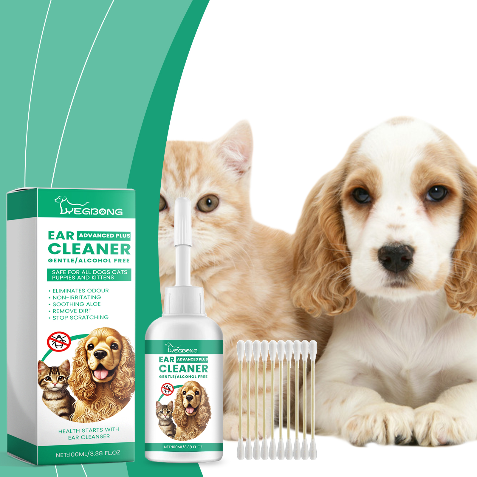 Pet Ear Cleaner, Pet Cat And D - огляд і ціна Pet Ear Cleaner