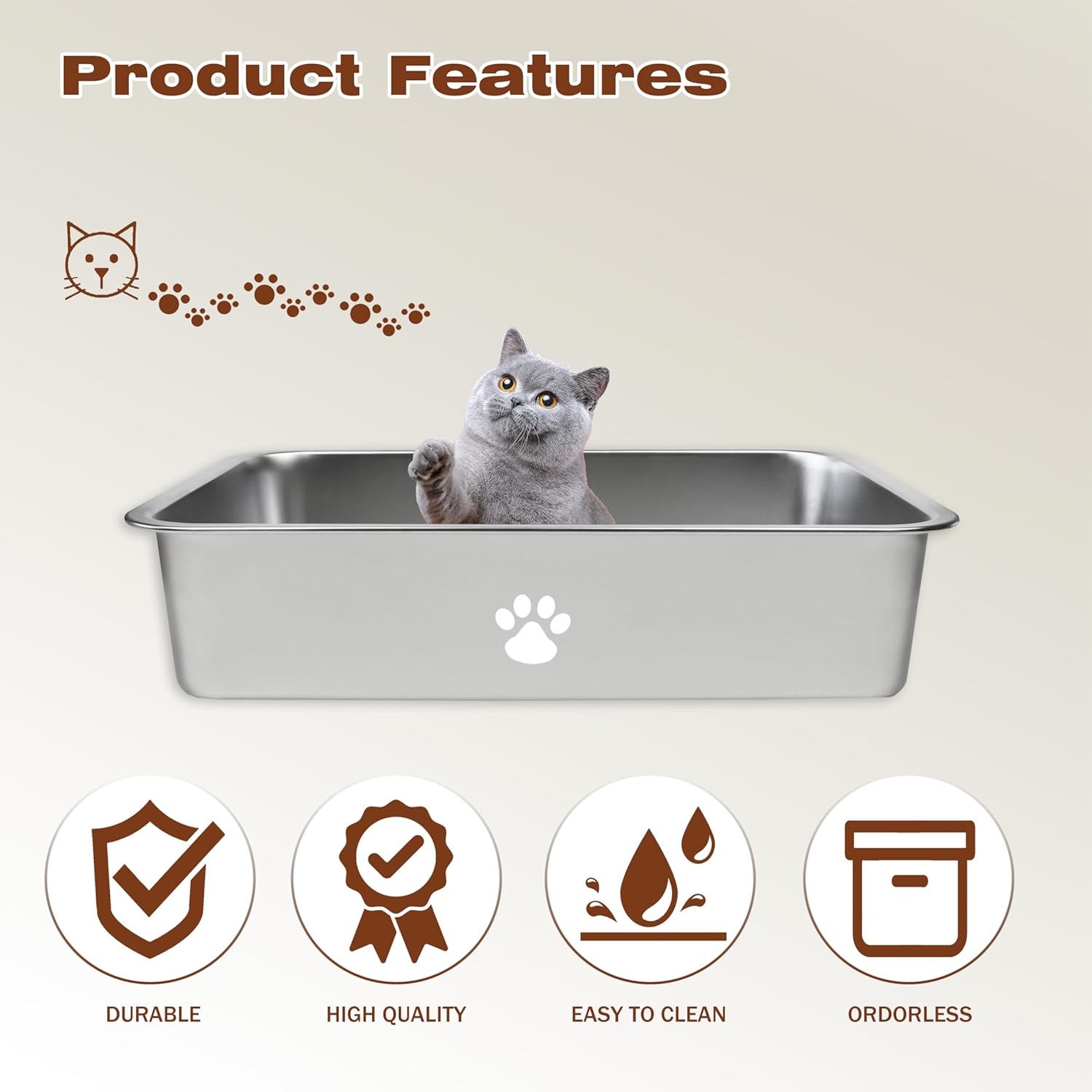 Stainless Steel Cat Litter Box - огляд і ціна Pet X Supplies & Tack Howell