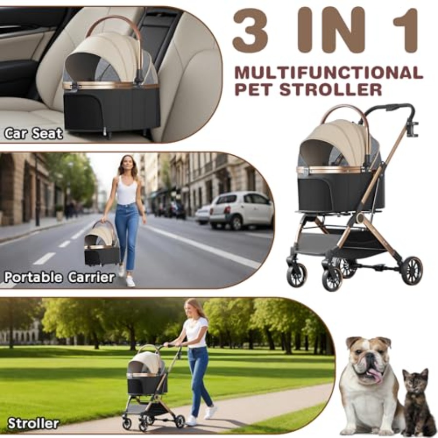 4 Wheels Pet Stroller for Smal - огляд і ціна Pet Stroller Carrier