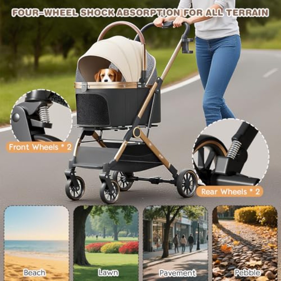 4 Wheels Pet Stroller for Smal - огляд і ціна Pet Stroller Carrier