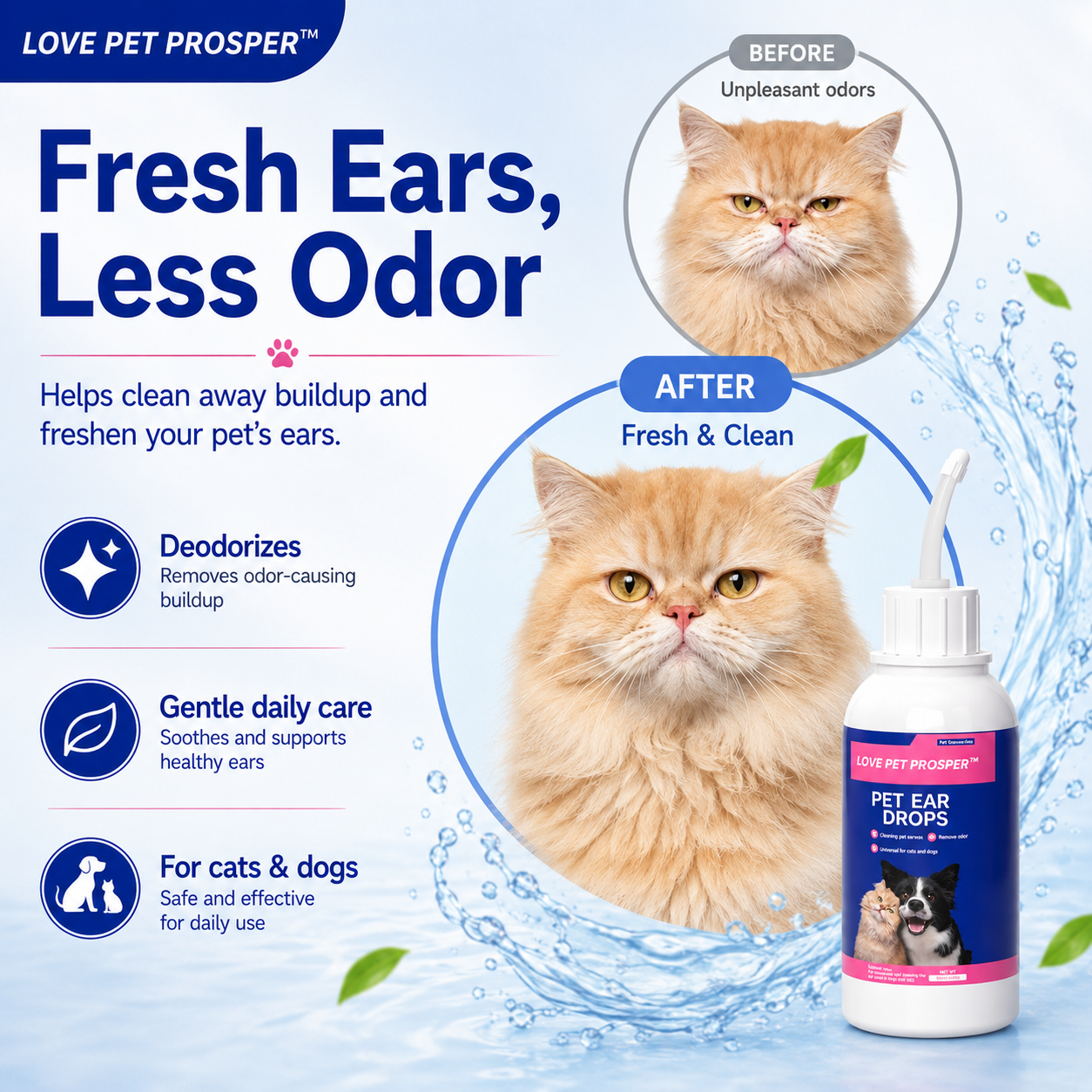 LOVE PET PROSPER Pet Ear Drops - огляд і ціна Pet Ear Cleaner