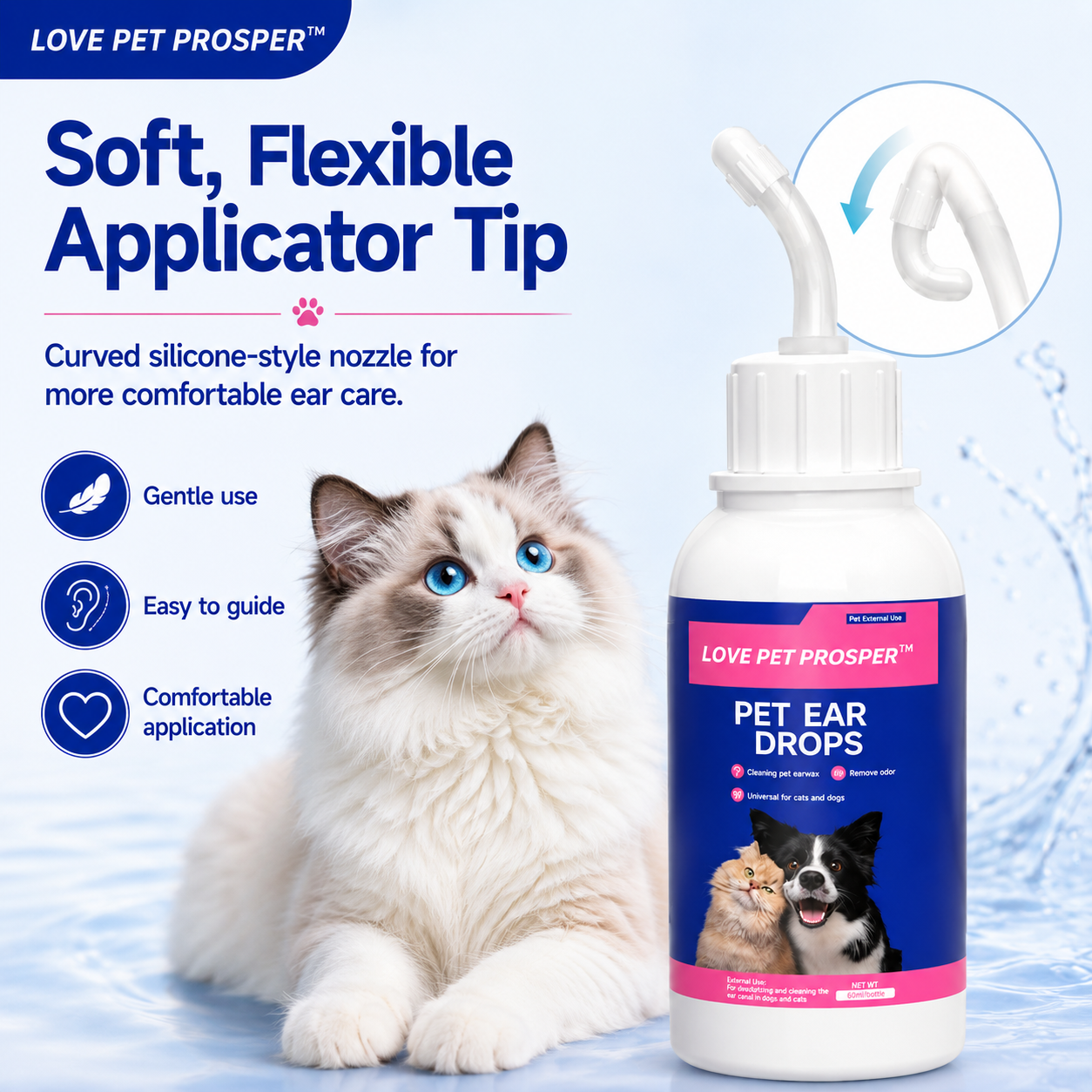 LOVE PET PROSPER Pet Ear Drops - огляд і ціна Pet Ear Cleaner