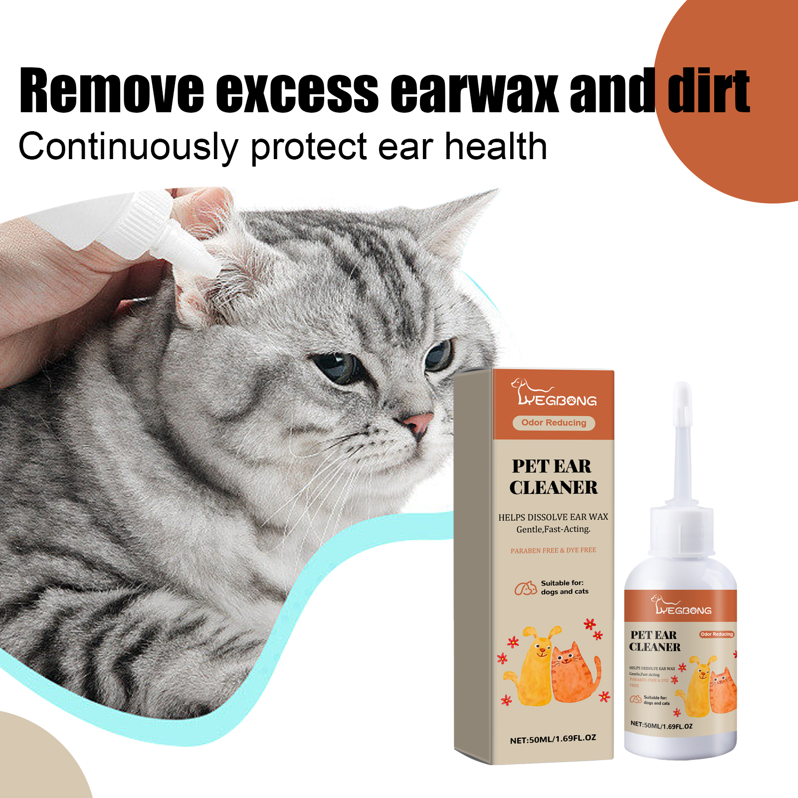 50ml Pet Ear Drops for Cats An - огляд і ціна Pet Ear Cleaner